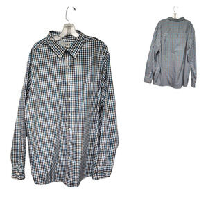 Oak Hill Wrinkle Free Cool & Dry Plaid men's Button Down shirts Green/Brown 1XT